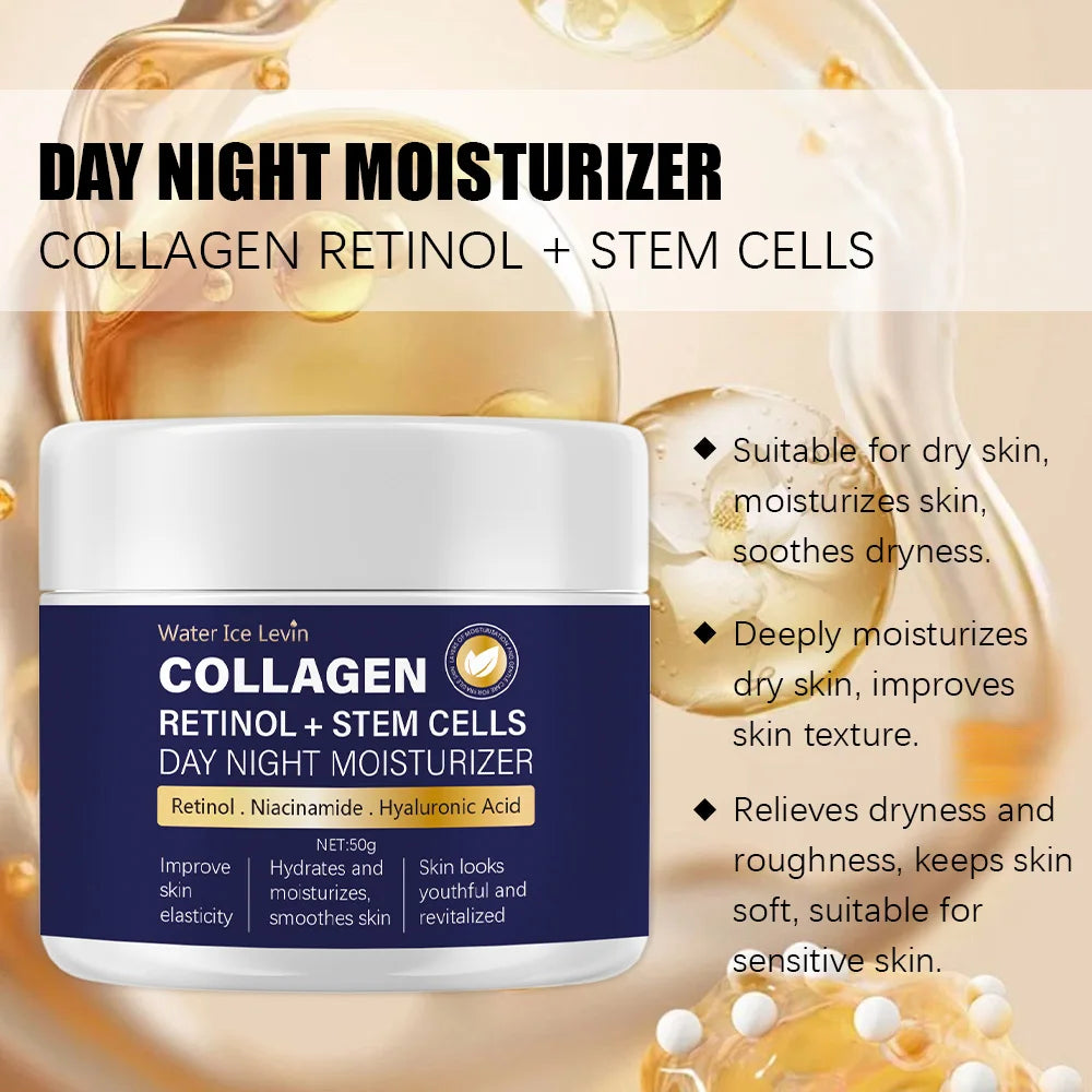 Collagen Retinol Face Cream Anti Aging Moisturizer Day Night Skincare - 8