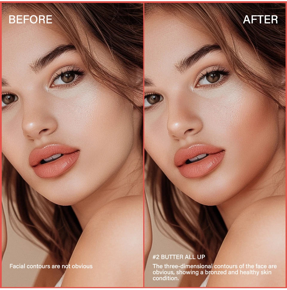 Soft Matte Butter Bronzer Powder for Face Contouring - 12