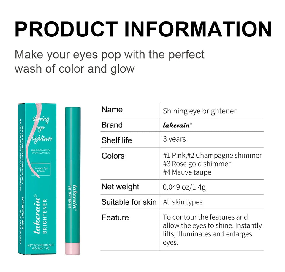 Shimmer Eyeshadow Stick Waterproof Eye Brightener - 14