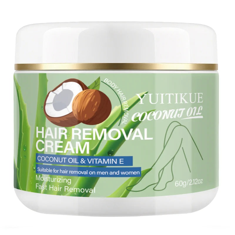 Yuitikue Coconut Oil Hair Removal Cream Moisturizing Body Hair Remover - 10
