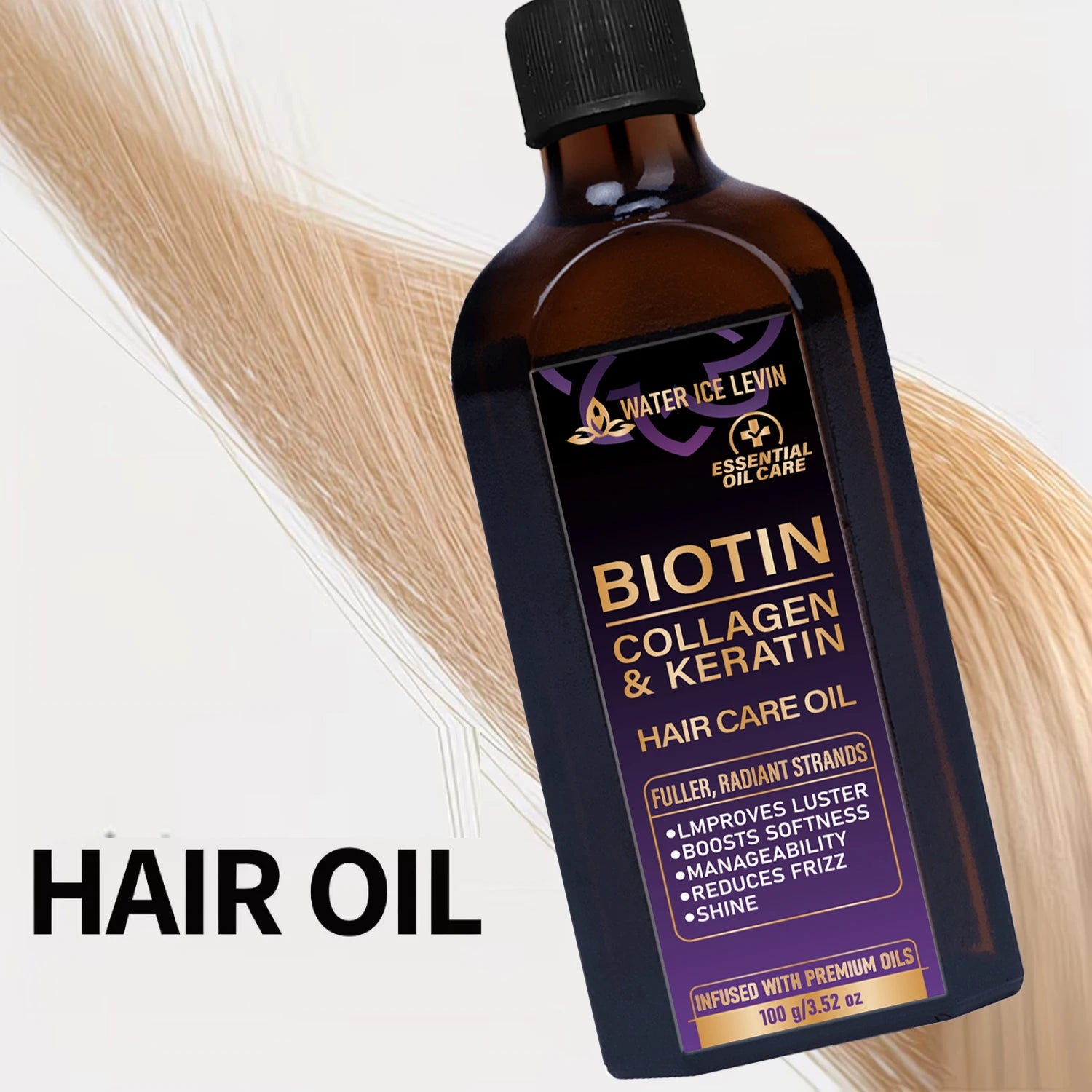 Biotin Collagen Keratin Hair Oil Anti Frizz Shine Treatment 100g