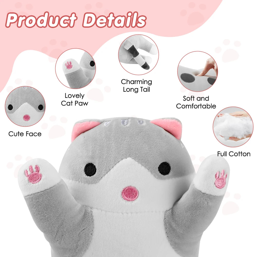 Heated Cat Hand Warmer Pillow with 5 Heat Settings