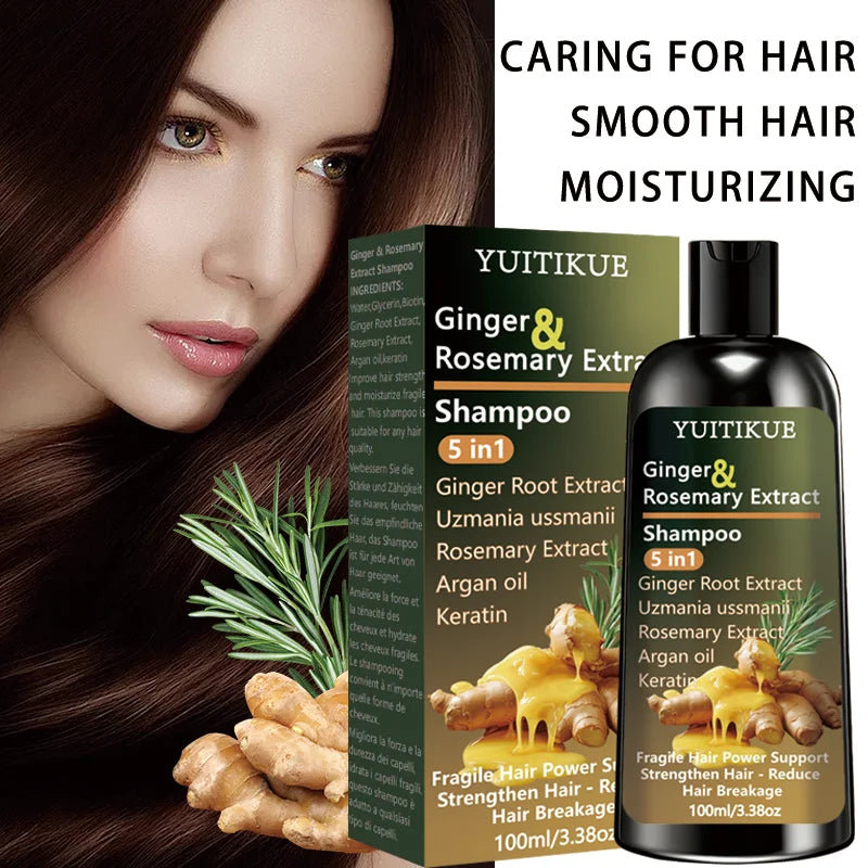 Ginger and Rosemary 5 in 1 Hair Strengthening Shampoo 100ml - 5