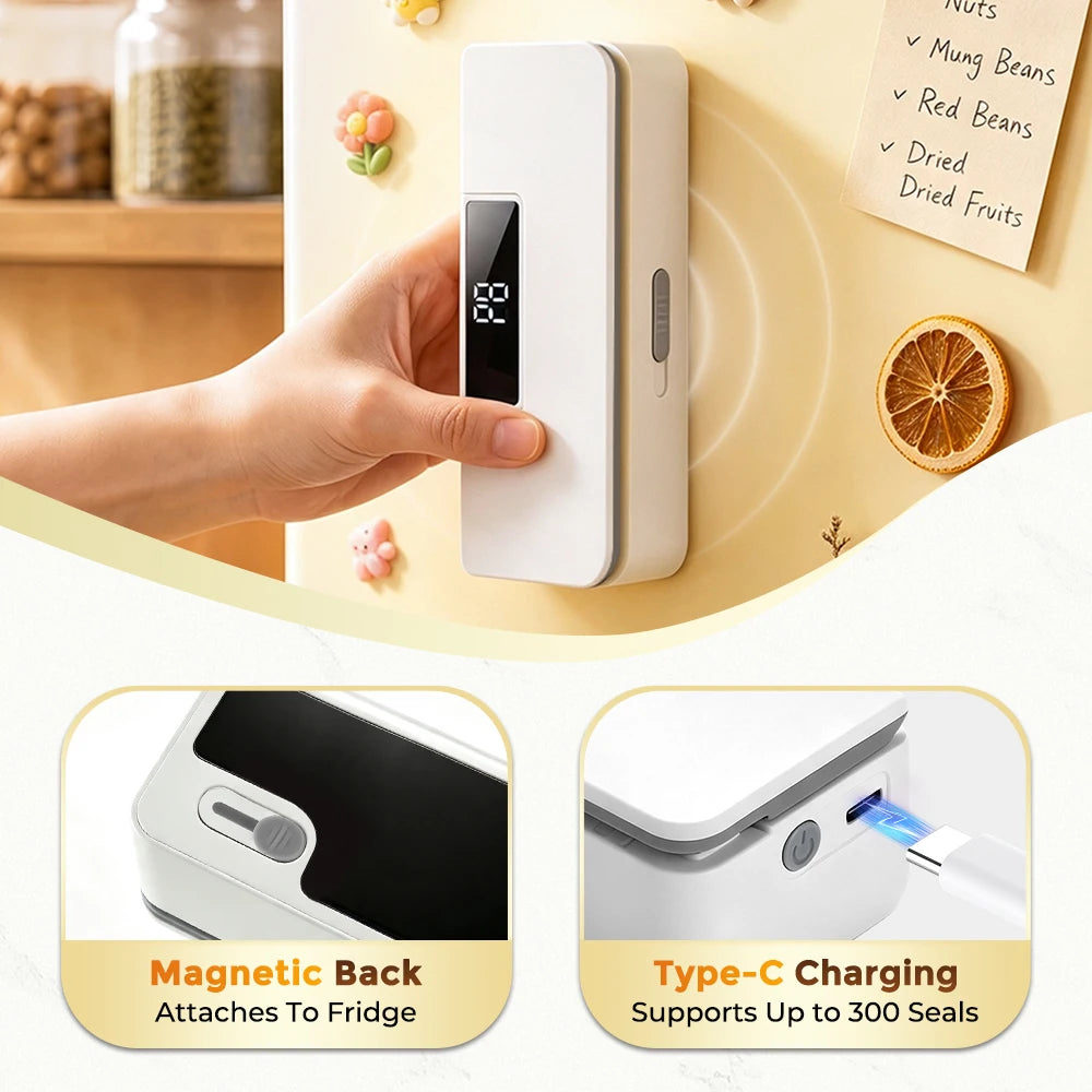 Portable Rechargeable Mini Bag Sealer with Cutter - 13