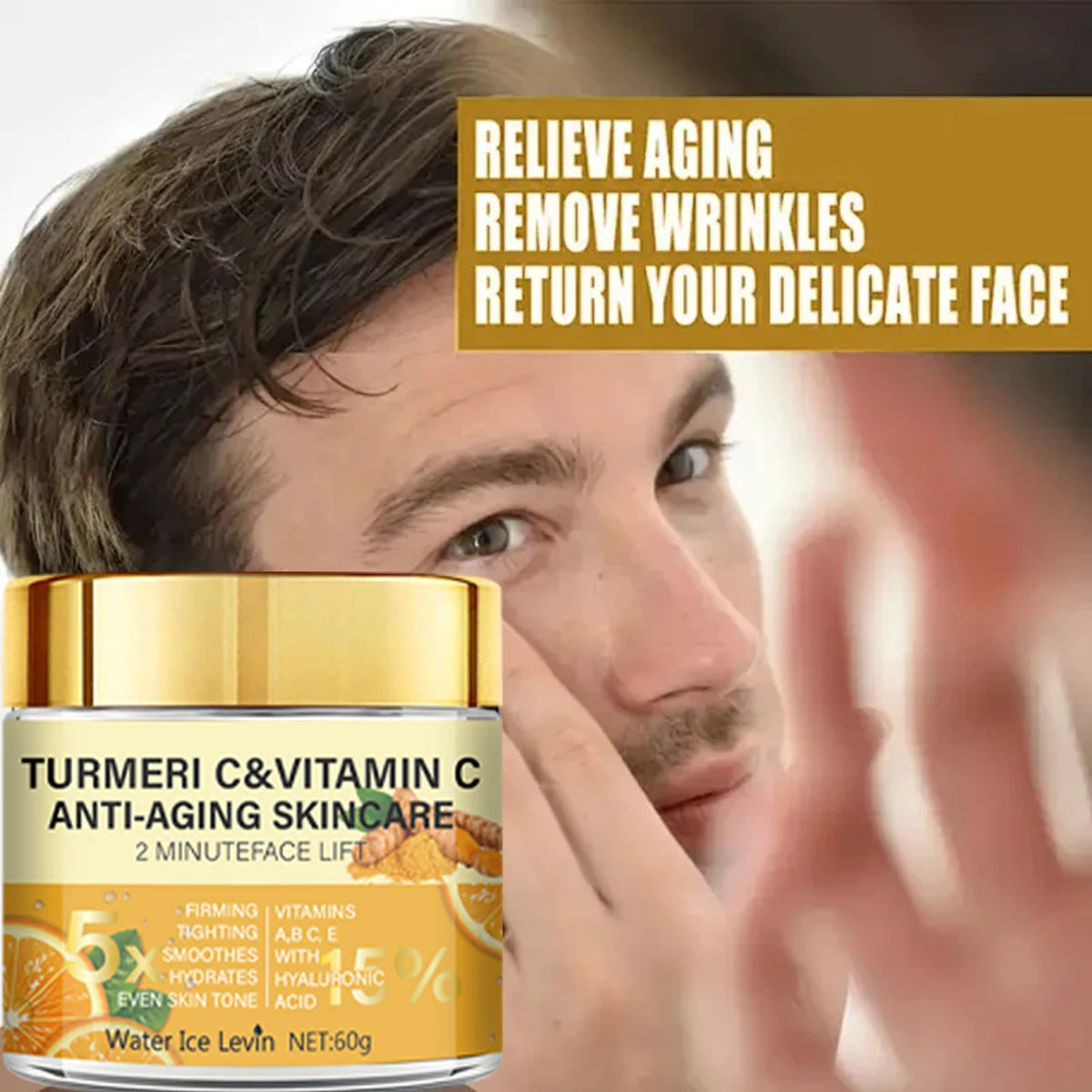 Turmeric Vitamin C Face Cream Anti Aging Firming Moisturizer 60g