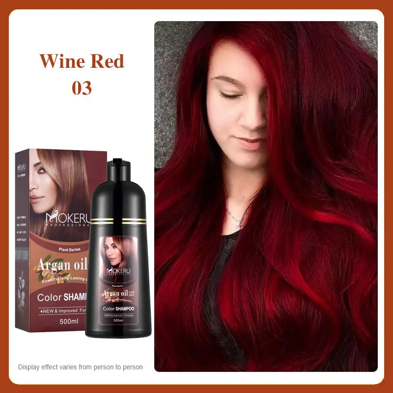 Organic Ginger Hair Blackening Shampoo 500ml Permanent Color Dye