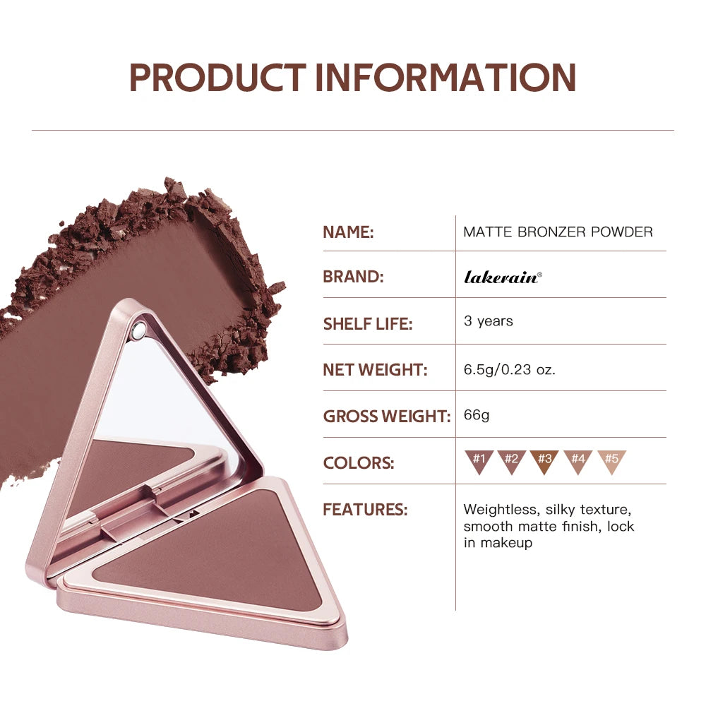 Matte Bronzing Powder for Face Contouring and Shading