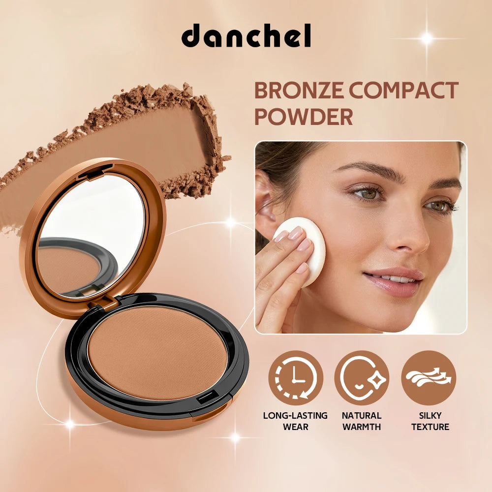 Matte Bronze Pressed Powder for Facial Contouring