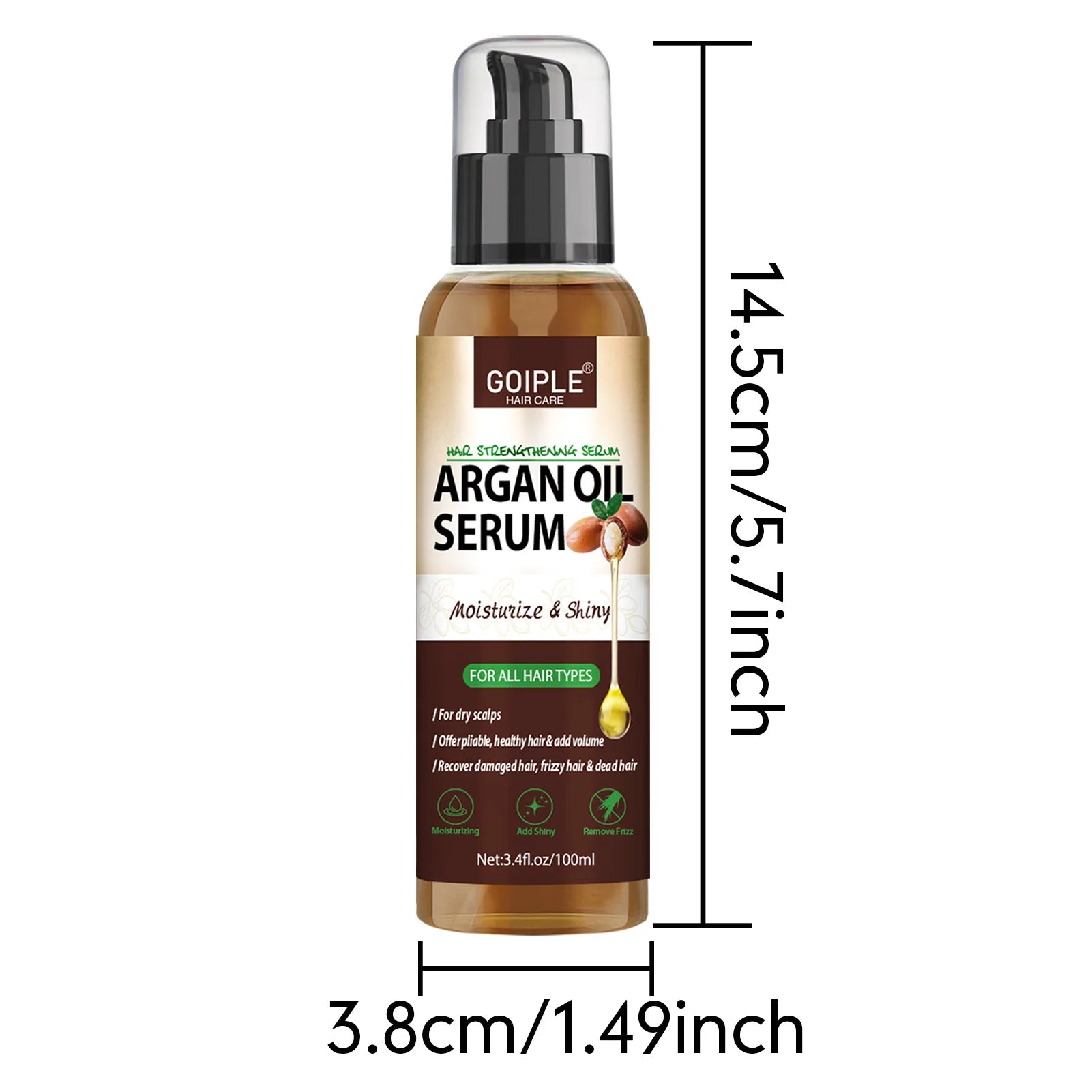 100ml Argan Oil Hair Serum Repair Treatment for All Hair Types - 8
