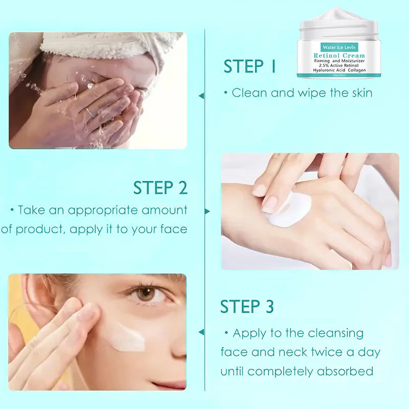 Water Ice Levin Retinol Cream Anti Aging Moisturizer Firming Face Care - 6