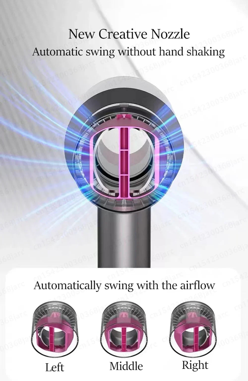 Automatic Swing Nozzle for Dyson Supersonic Hair Dryer Styling Accessory