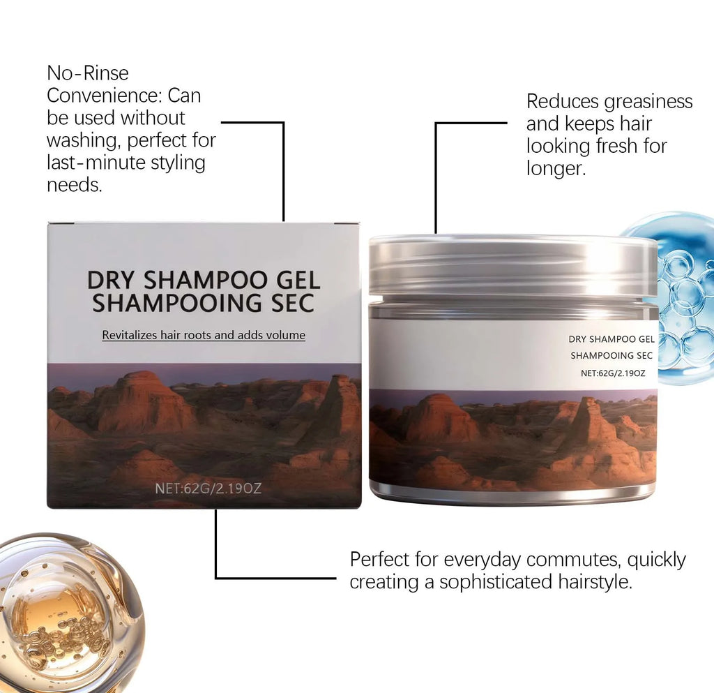 Volumizing Dry Shampoo Gel 59g for Oil Control and Hair Texture