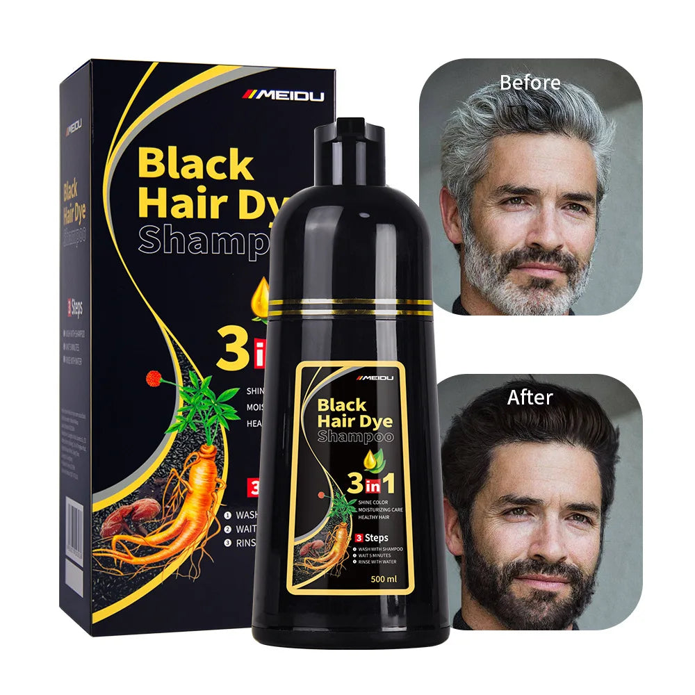 500ml Silver Hair Dye Shampoo Plant Extract Color Treatment