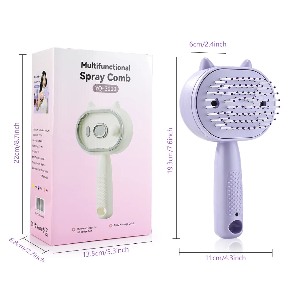 Electric Mist Spray Scalp Massaging Hair Brush - 17