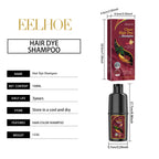 3 In 1 Wine Red Hair Dye Shampoo Natural Herbal Instant Color 100ml