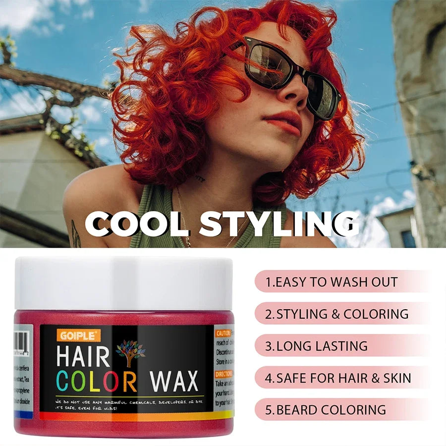 Temporary Hair Color Styling Wax for Hair and Beard 40g