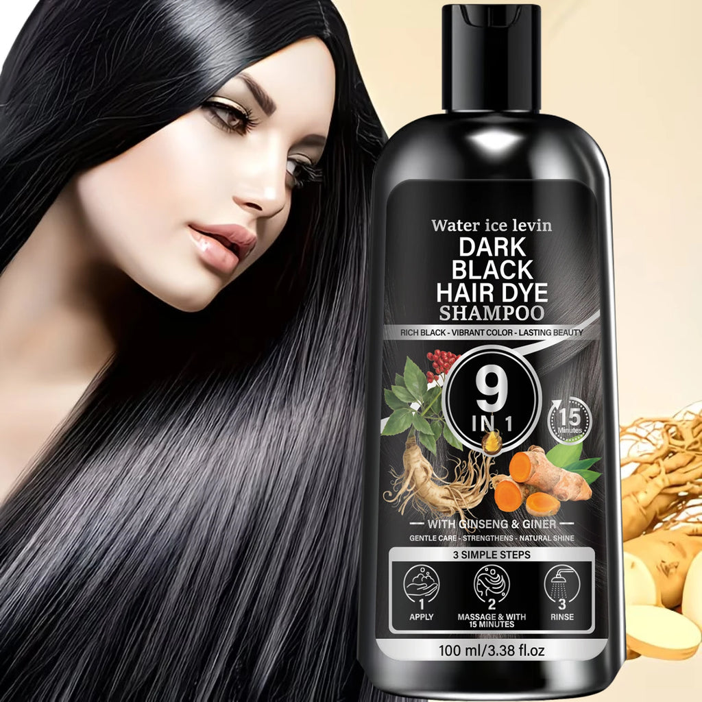 Water Ice Levin 9-in-1 Black Hair Dye Shampoo 100g