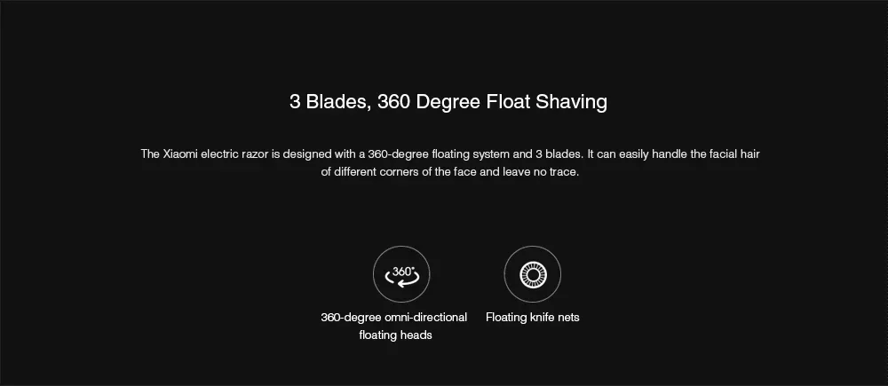 Mijia S500 Electric Shaver Rotary Beard Trimmer Waterproof Razor