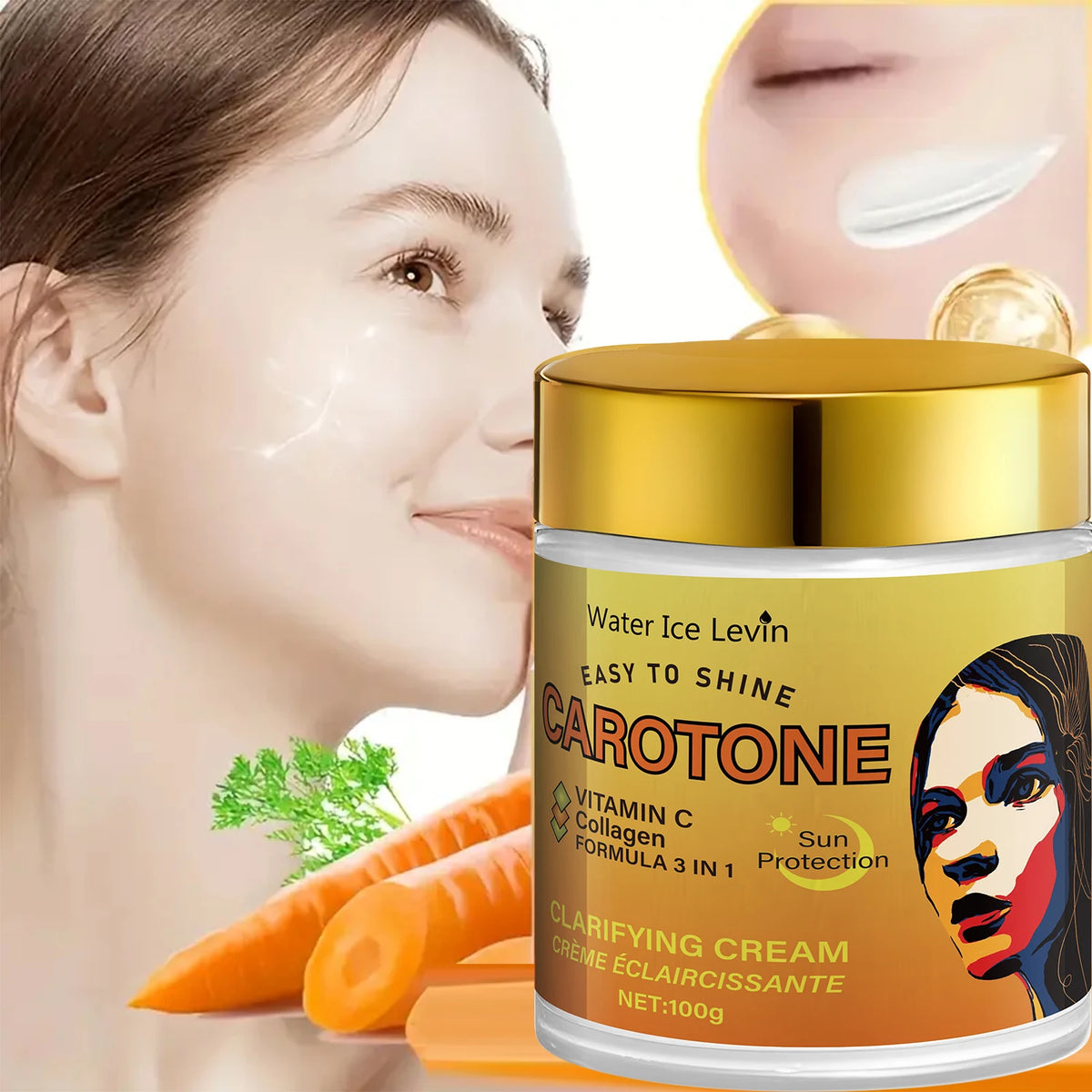 Water Ice Levin Vitamin C Collagen Clarifying Face Cream 100g