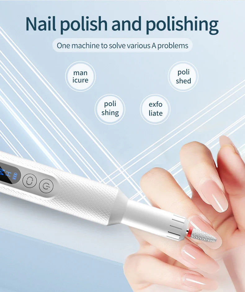 Cordless Electric Nail Drill Set for Manicure and Pedicure