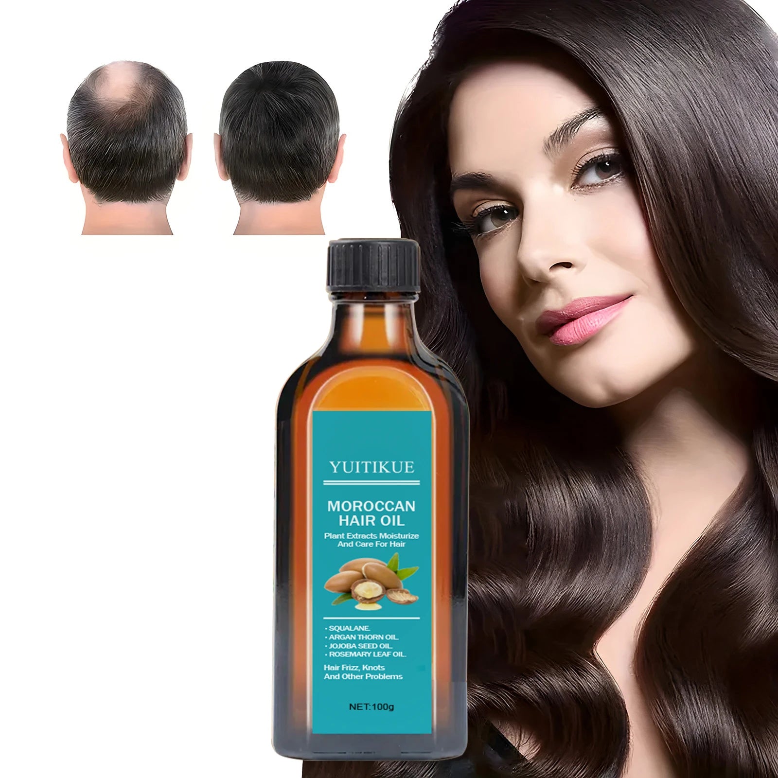 Moroccan Plant Extract Hair Oil Repair and Frizz Treatment 100g