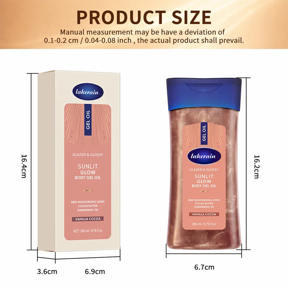 Sunlit Glow Shimmer Body Oil with Vanilla and Cocoa - 15
