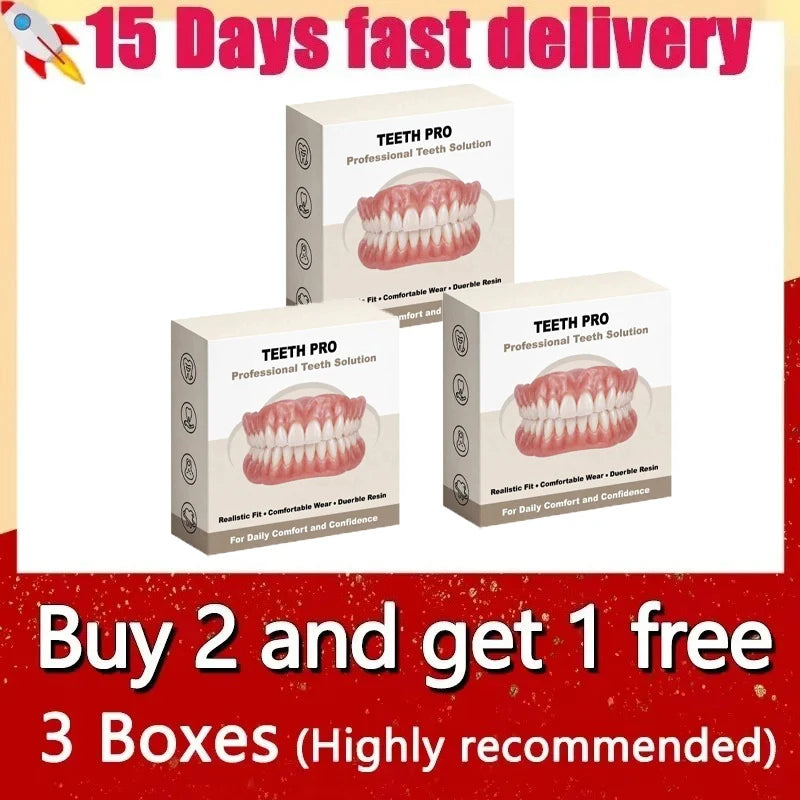 Comfortable Silicone Dentures for Realistic Smile