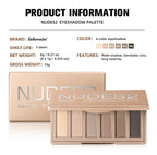 6-Color Nude Eyeshadow Palette for Daily and Evening Makeup
