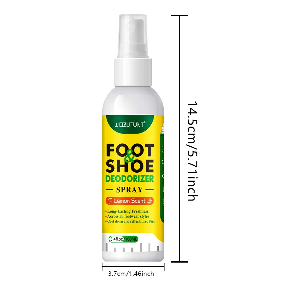 Foot and Shoe Deodorizer Spray 100ml Lemon Scent Odor Remover - 16