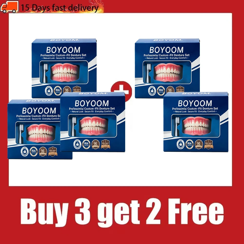 Comfort Silicone Simulation Denture Set for Natural Smile