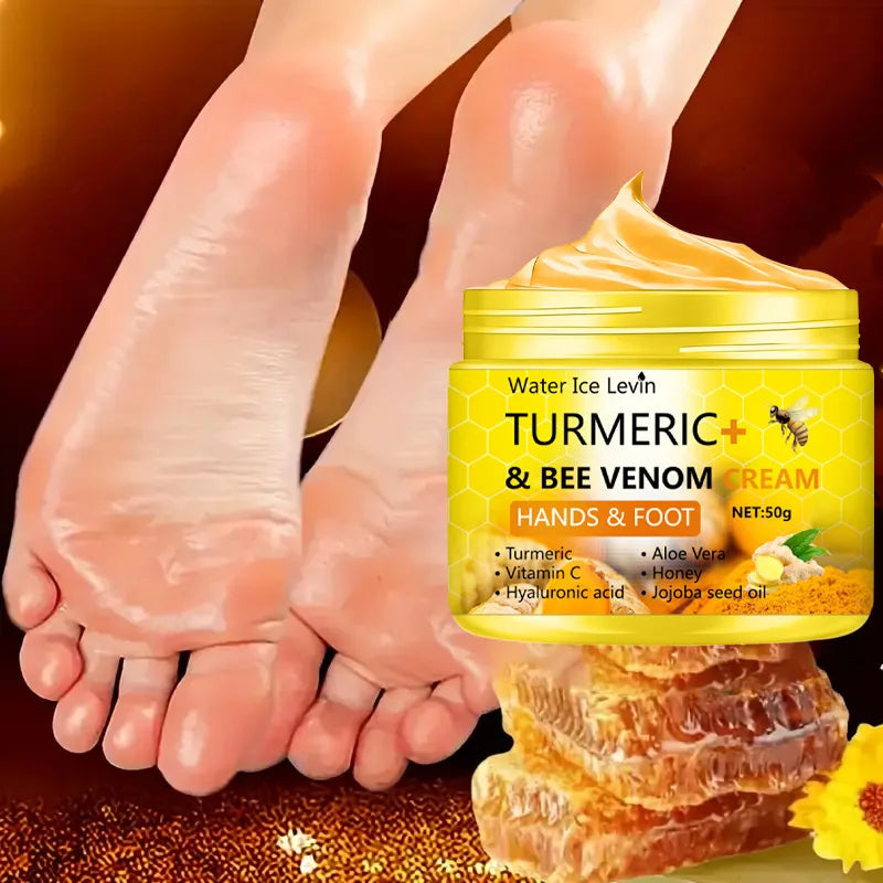Turmeric Bee Venom Foot Cream Cracked Heel and Hand Repair Treatment
