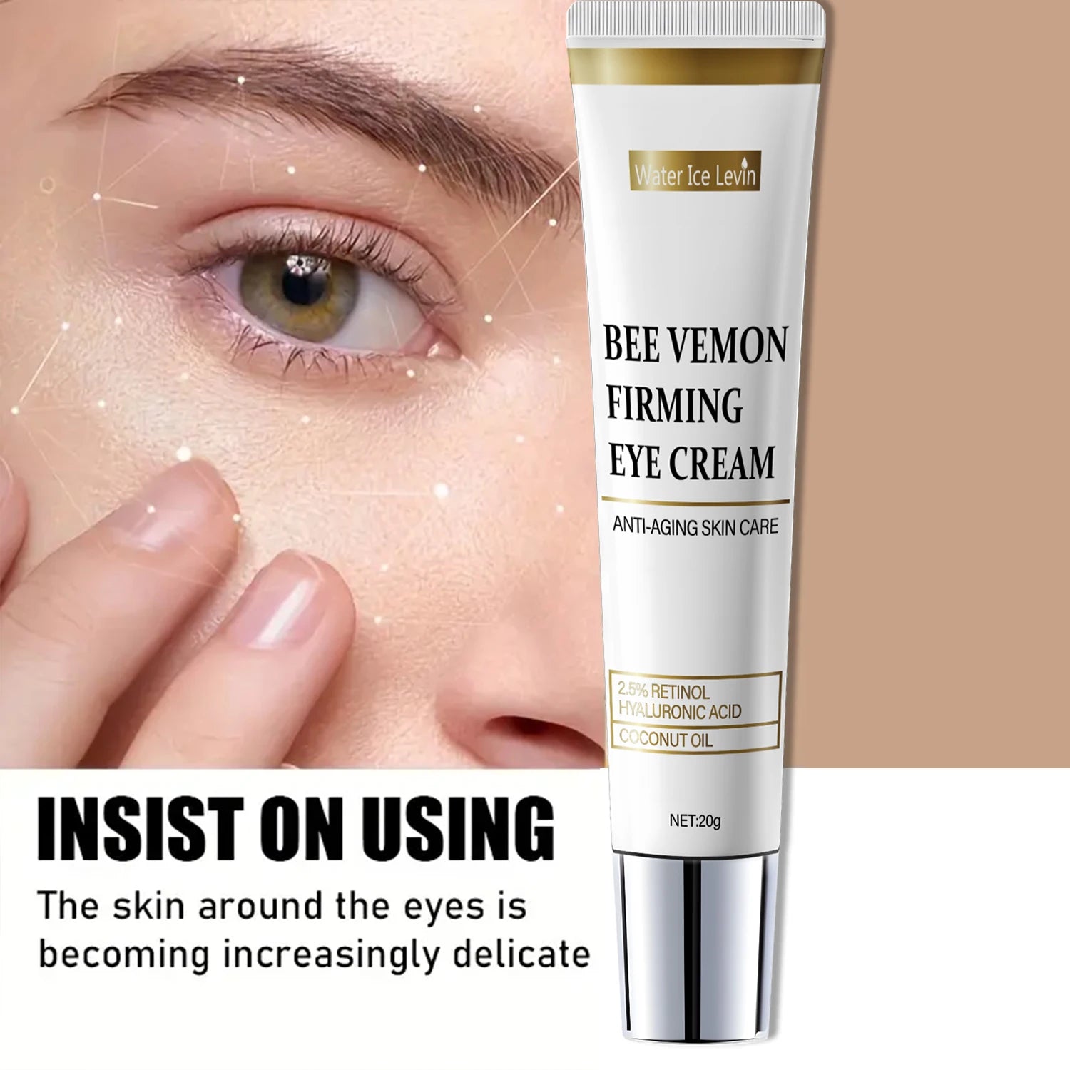 Bee Venom Retinol Firming Eye Cream for Dark Circles and Anti Aging - 1