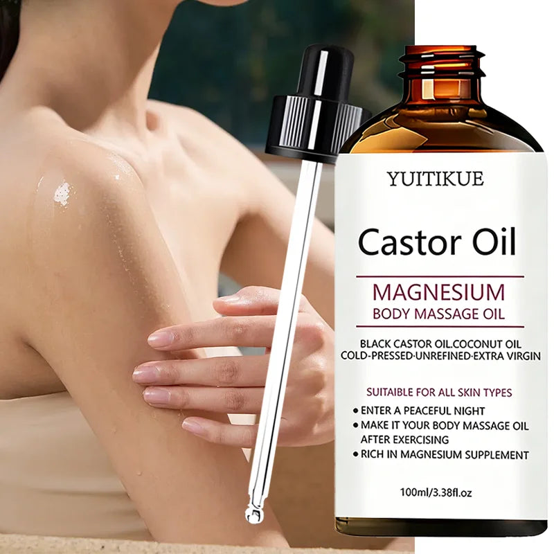 YUITIKUE Magnesium Castor Oil Body Massage Oil 100ml