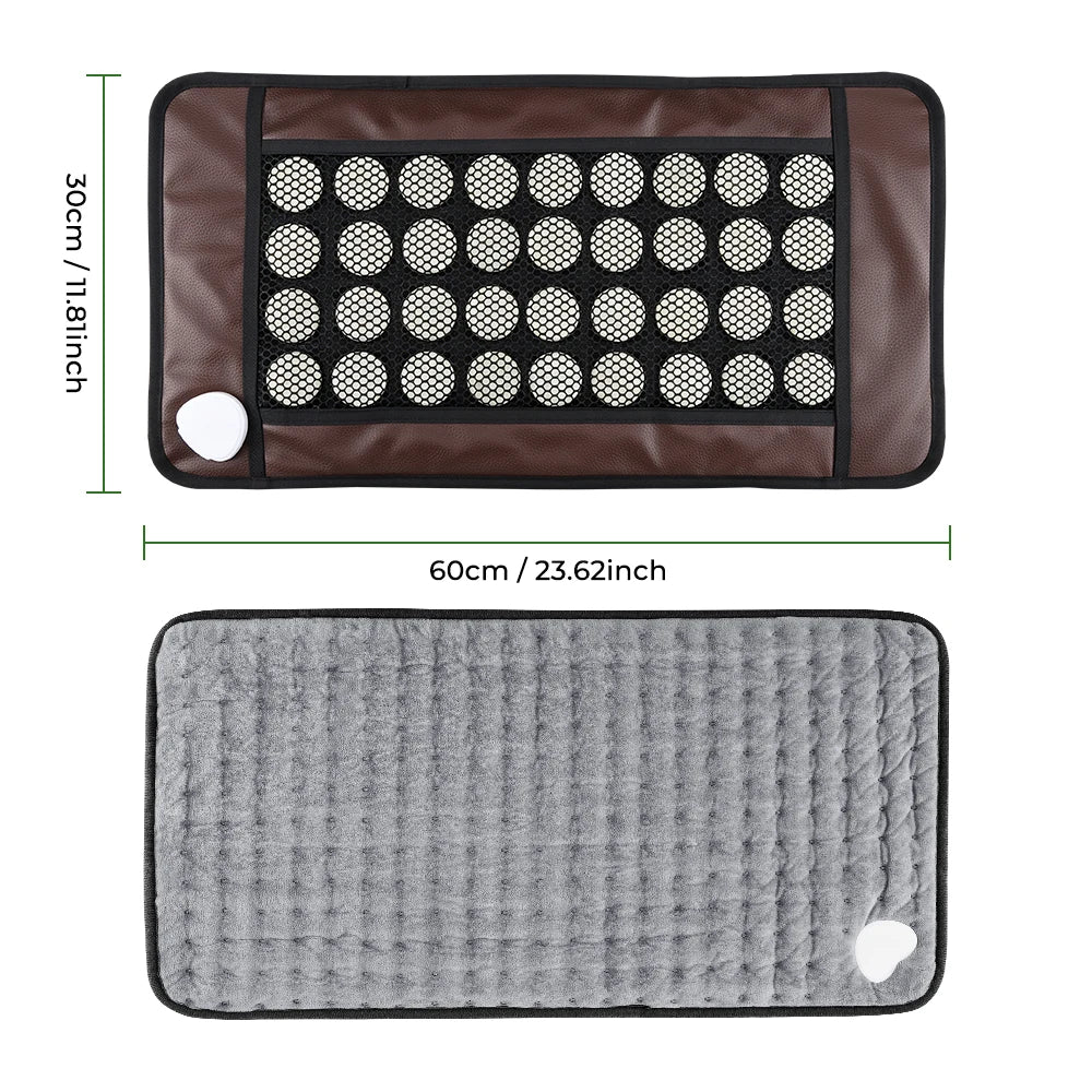 Natural Jade Stone Heating Pad for Back and Muscle Pain Relief - 17