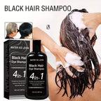 Black Hair Dye Shampoo 4-in-1 Conditioning Anti Frizz Formula 100ml