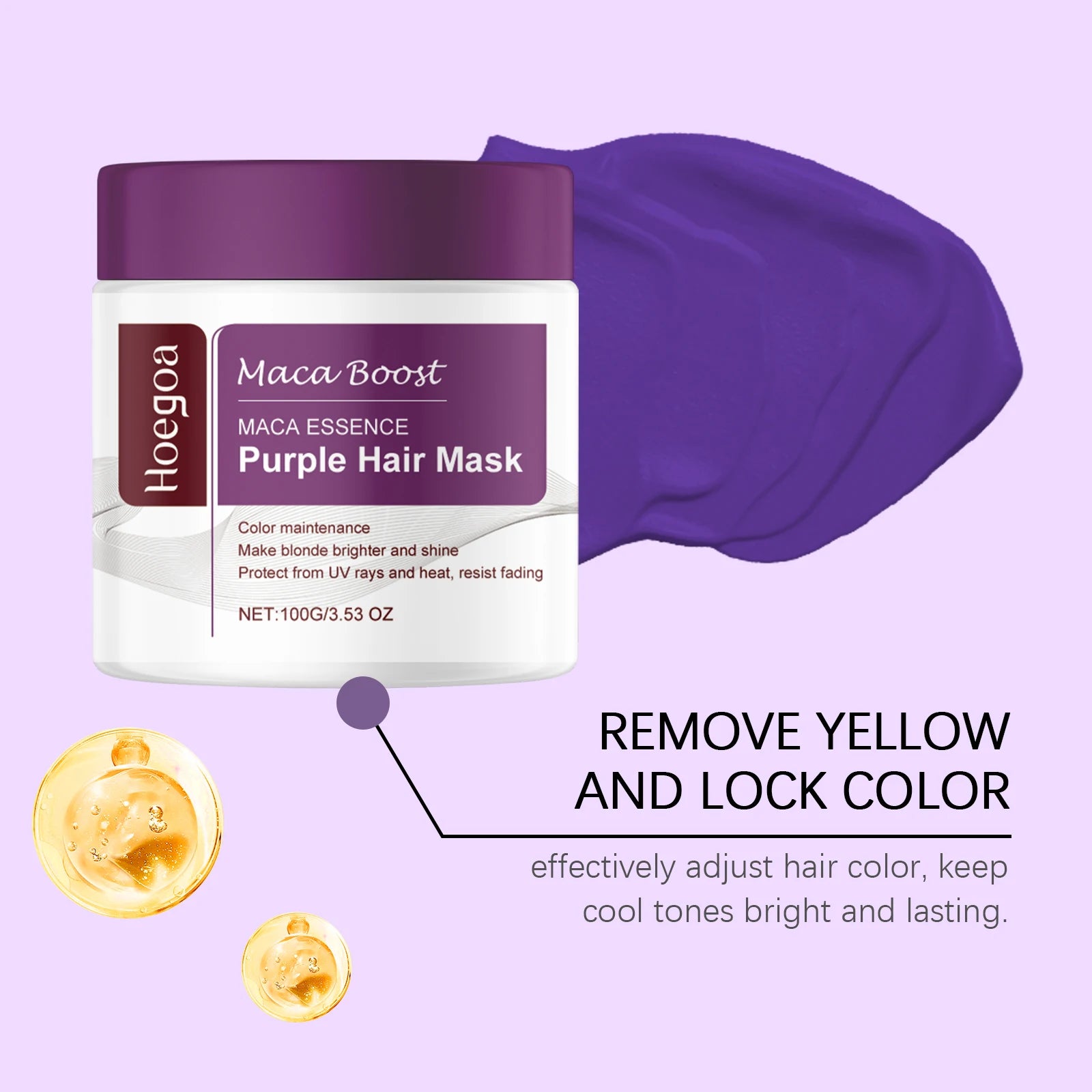 Purple Hair Mask and Shampoo Set for Color Protection - 11