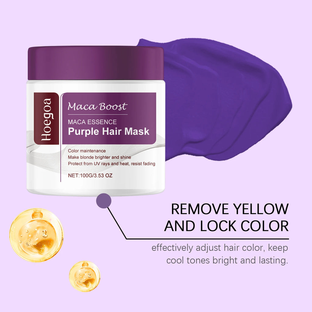 Purple Hair Mask and Shampoo Set for Color Protection
