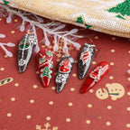 5D Embossed Christmas Nail Art Stickers for Holiday Manicures