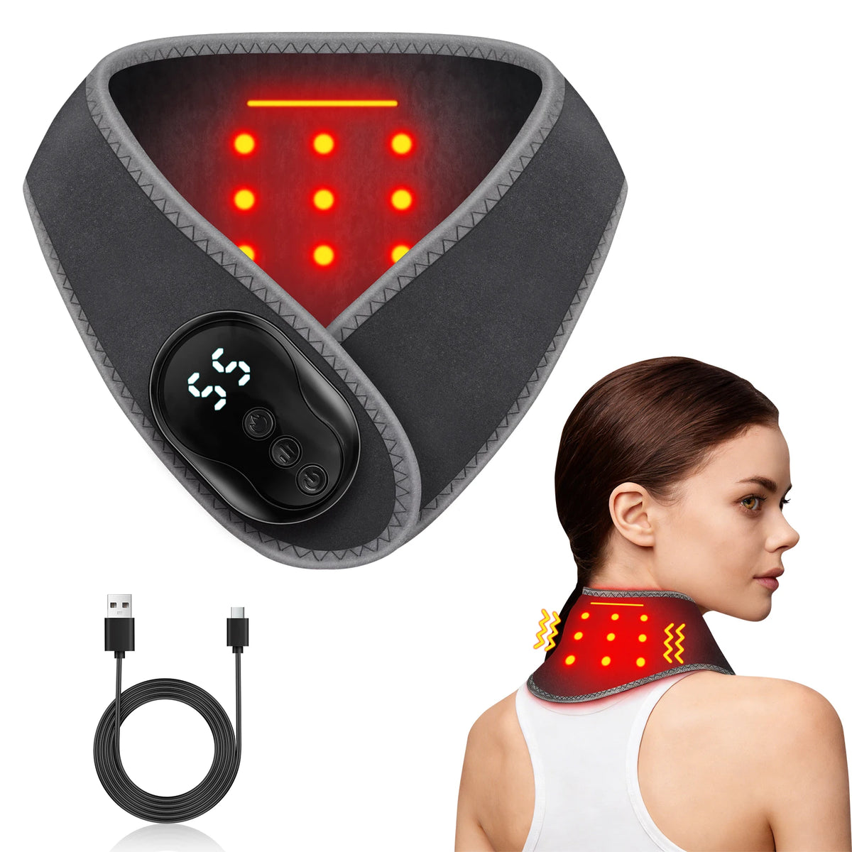Portable Cordless Neck Massage Wrap for Muscle Relief