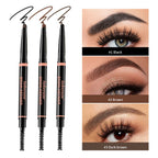 Waterproof Triangular Eyebrow Pencil with Grooming Brush