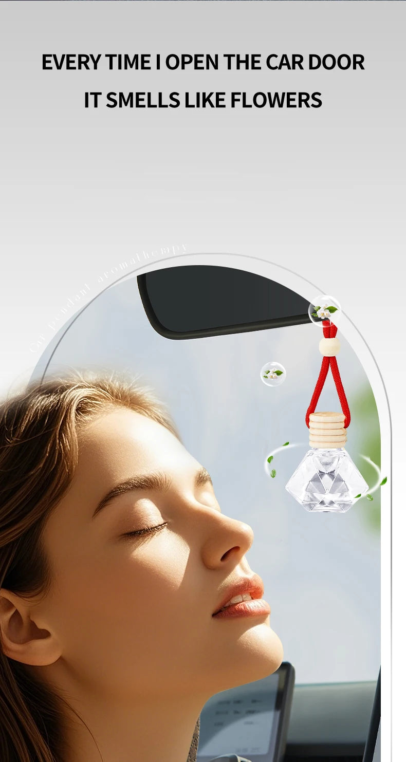 Car Air Freshener Hanging Perfume Diffuser Bottle for Vehicle Interior