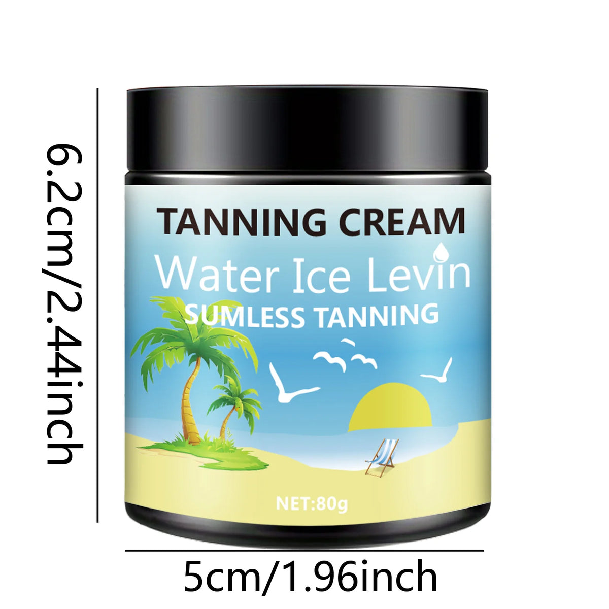 Water Ice Levin Body Tanning Lotion Sunless Bronzer Moisturizer