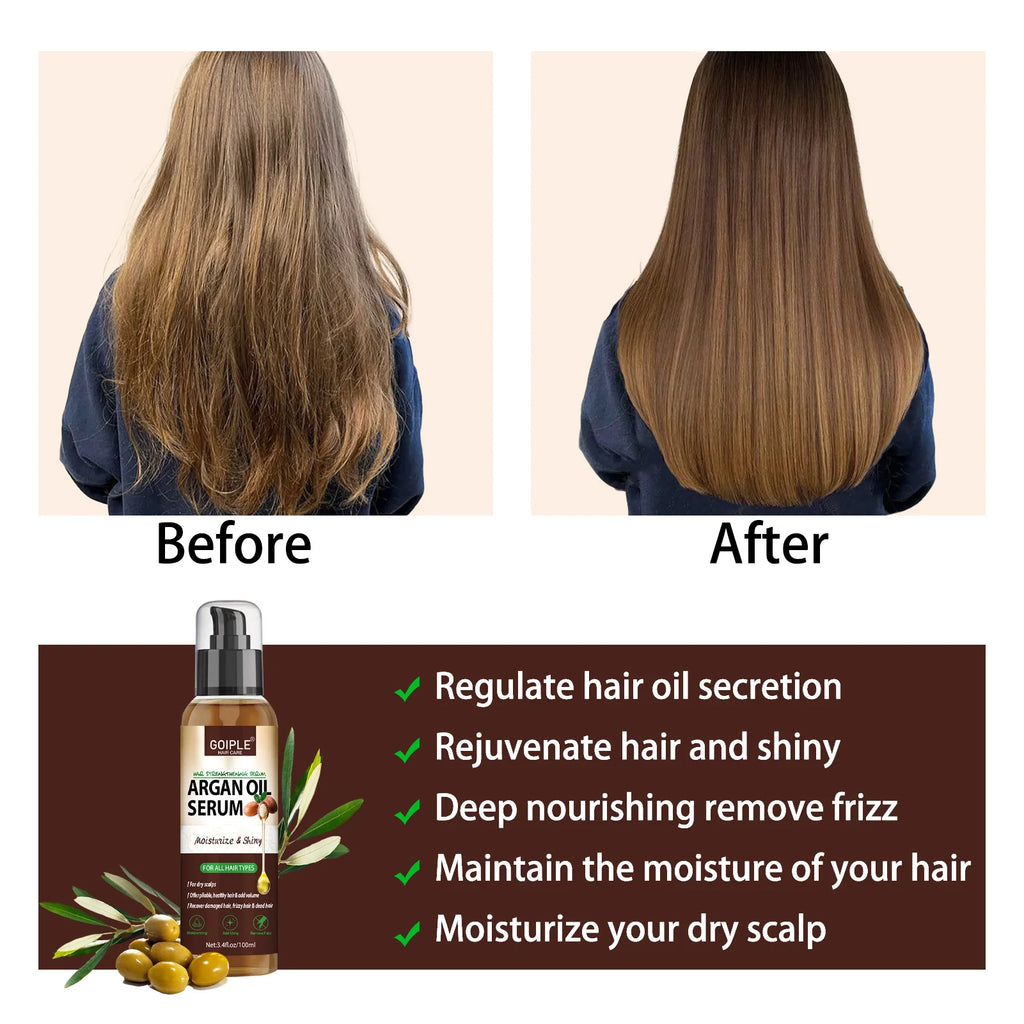 100ml Argan Oil Hair Serum Repair Treatment for All Hair Types