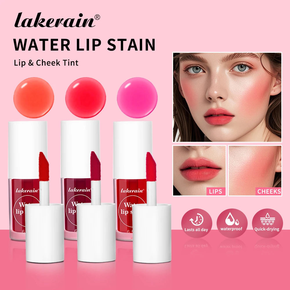 Long-Lasting Waterproof Water Lip Stain and Cheek Tint