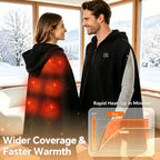 USB Powered Graphene Heated Hooded Shawl for Home and Office