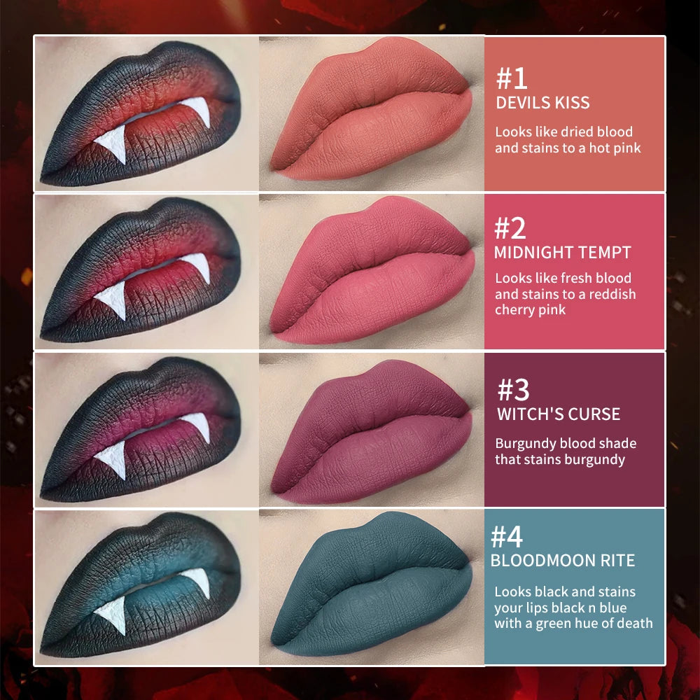 Bloody Matte Lip Stain for Halloween and Theatrical Makeup - 4