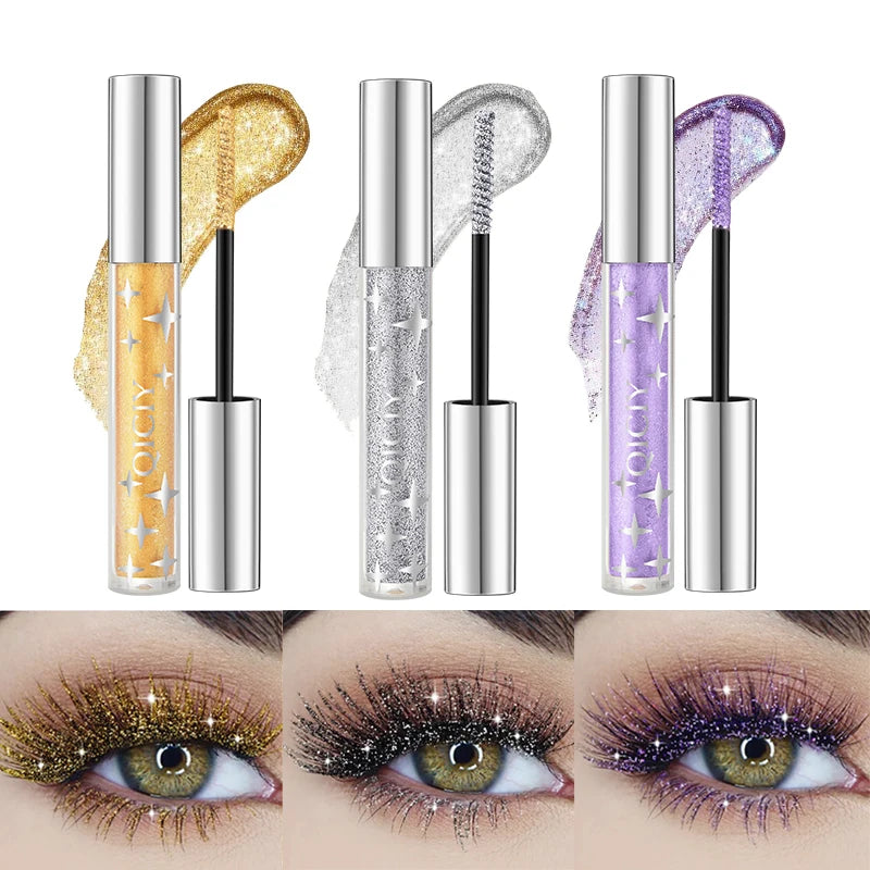 Glitter Mascara Waterproof Shiny Lash Enhancer for Party Makeup