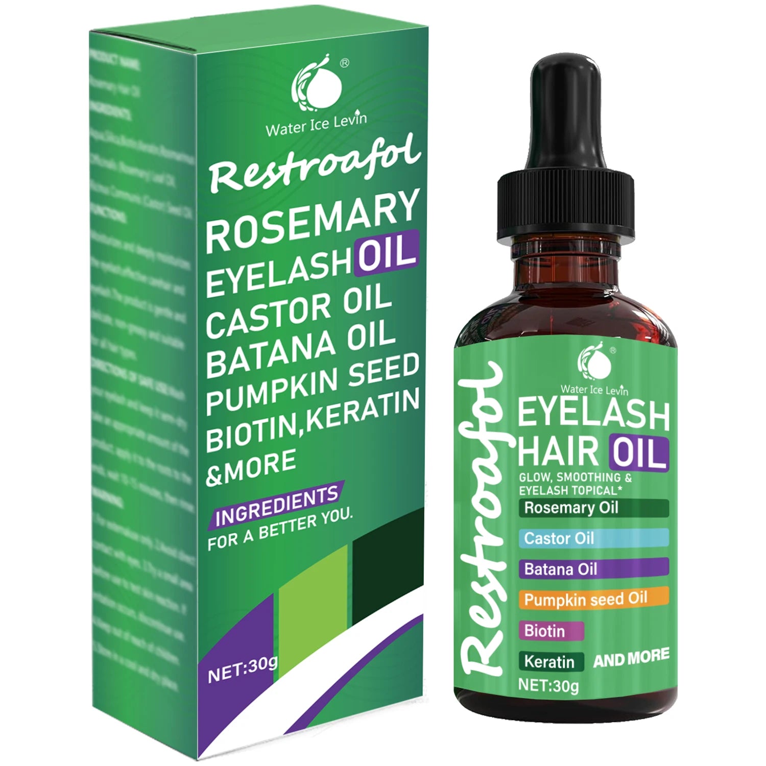 Restroafol Eyelash and Hair Growth Oil with Castor and Rosemary - 10