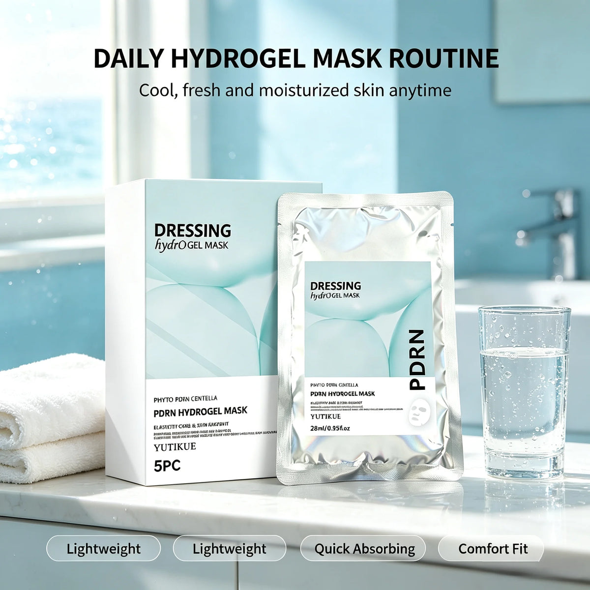 YUITIKUE PDRN Hydrogel Face Mask Centella Soothing Hydrating Treatment