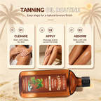 YUITIKUE Coconut Sunless Tanning Oil Moisturizing Bronze Glow Body Bronzer